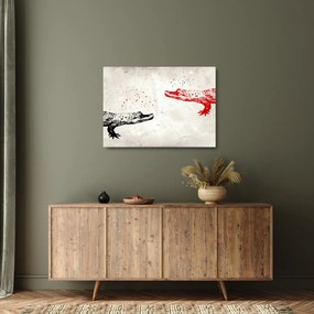 Kép - krokodilok (üvegen) (70x50 cm)