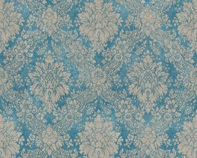 Tapéta Glamour Díszek Türkiz Taupe Tapéta Utánzat Szövet