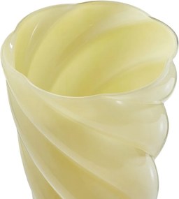 SWIRL üveg váza 30 cm, butteryellow