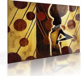 Egy ősi művészeti festmény képe (üvegen) (70x50 cm)