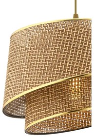 BARETTE kábelcsillár 1xE27/60W/230V barna/arany