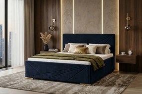 ROSI ágy 160x200 cm Sötétkék Matraccal