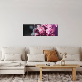 Fa virágok képe (órával) (90x30 cm)