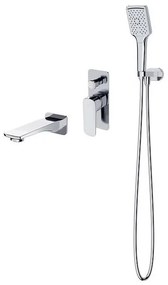 Cersanit S952-039 - LARGA fürdőkád szett falba építhető csappal, króm