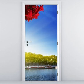 Fotótapéta ajtóra - Ősz Párizsban (95x205cm)