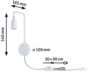 Paulmann 79811 - 1xE27/40W Fali lámpatest CALVANI 230V fehér