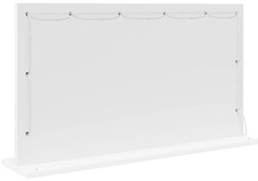 LED világítással ellátott sminktükör Fehér 80x45x18 cm