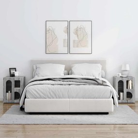 vidaXL Éjjeli asztal 2 pcs Szürke Sonoma 40 x 35 x 50 cm Faanyag