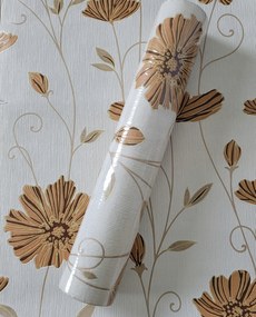 Virágos tapéta, csillogó elemek 13203-50