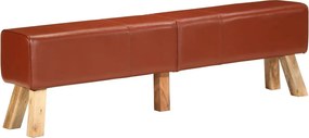 vidaXL barna valódi bőr tornapad 160 cm