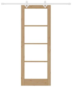 Csúszóajtó Barna 78 x 211 cm Fa és fém