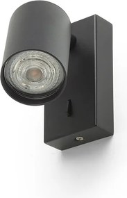 RENDL DUDE nástěnná černá 230V LED GU10 9W