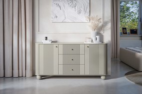 Versper komód 160 cm - kasmír / arany fogantyúk