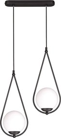 KAJA K-4771 NEVE BLACK Fekete Színű Függeszték 2xE14 10W IP20