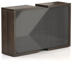 Lineart közepes szekrény 191,2 x 50 x 118 cm, sötét szil / antracit