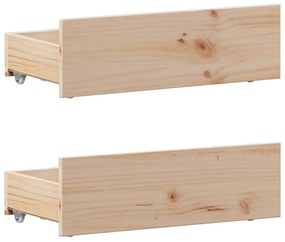 tömör fenyőfa ágy matrac nélkül fejtámlával 90 x 200 cm