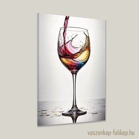 Üvegpohár színes itallal 1 – modern prémium falikép 40x60cm
