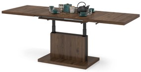 Mazzoni ASTON Elegáns Dió - MODERN DOHÁNYZÓASZTAL NYITHATÓ/MAGASÍTHATÓ ÉTKEZŐASZTAL ÉS DOHÁNYZÓASZTAL EGYBEN