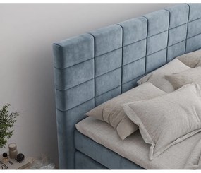 Kék ágyneműtartós boxspring ágy 160x200 cm Ava – Maison de Rêve
