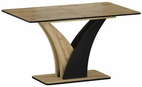 Vento bővíthető étkezőasztal tölgy/fekete 120-160 cm