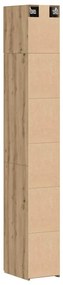 Karcsú tárolószekrény kézműves tölgy 30 x 42.5 x 225 cm Faanyag