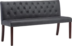 vidaXL szürke művelúr pad 148,5 cm