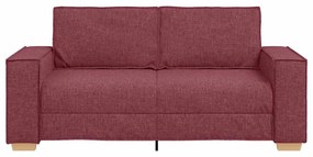 vidaXL kétszemélyes bordó színű szövetkanapé 140 cm