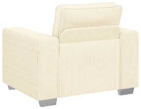 krémszínű kordbársony szövet kanapéfotel 60 cm