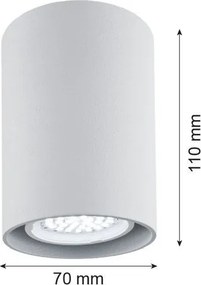 ARGON 3117 TYBER Hengeres Mennyezeti Lámpa Ezüst GU10 IP20