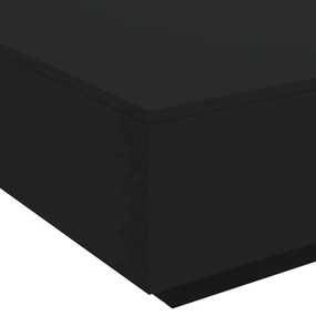 fekete dohányzóasztal LED-lámpákkal 80 x 80 x 31 cm