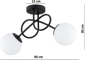 BRILAGI - MILO felületre szerelhető csillár 2xE27/60W/230V fekete