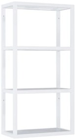 AREZZO design MONTEREY Függőpolc üveggel 40/80 matt fehér (21,6)