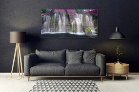 Fali üvegkép vízesés Természet 100x50 cm