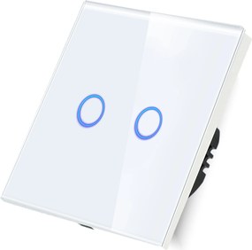 Érintőkapcsoló Fény Dupla Fehér Üveg DC Smart Home Nélkül N