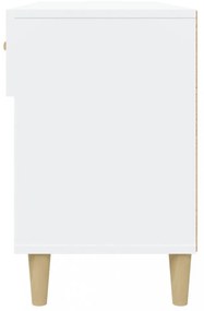 fehér szerelt fa cipősszekrény 102 x 35 x 55 cm