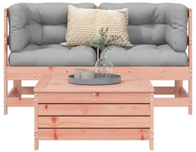 vidaXL 3 részes tömör duglászfenyő kerti kanapészett