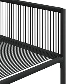 11 részes fekete polyrattan kerti étkezőgarnitúra
