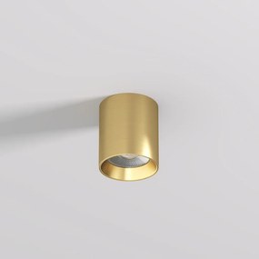 DK/EU-2610-SB Surface mounted ceiling downlight SHINE TUBE series, D70*H80, LED, IP20, 3000К, 10W, RA≥90, satin brass color, aluminum — DK/EU-2610-SB