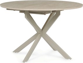 Jídelní stůl rozkládací 120-160x120 cm, melamin, travertin, DT-I1120 TRV