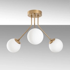 Orion 13956 arany fém és üveg 3 izzós függőlámpa, Ø56 cm