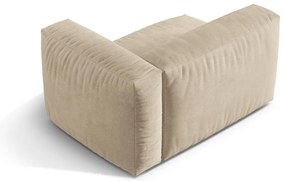 Bézs bársony kanapé modul (jobb oldali) Martina – Micadoni