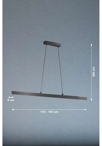 Fekete LED dimmelhető függőlámpa Stripe – Fischer &amp; Honsel