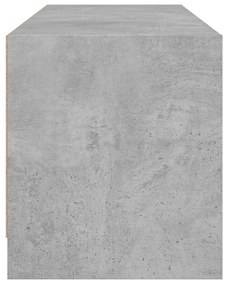betonszürke TV-szekrény üvegajtókkal 102 x 37 x 42 cm
