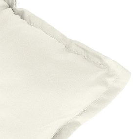 2 db melange krémszínű szövet kerti padpárna 120x50x7 cm