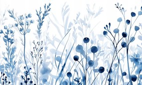 Fotótapéta Flizelina Kék Rét Növényzet Indigó Fű 368x254 ragasztó