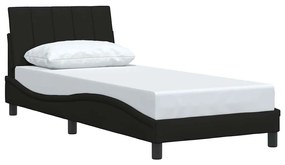 ágykeret matrac nélkül Hanko fekete 90x190 cm szövet