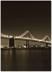 Poszterek 50x70 Híd az éjszakában szépia