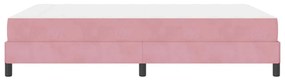 Boxspring ágy matraccal Rózsaszín 140 x 190 cm Bársony