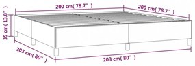 krémszínű szövet ágykeret matrac nélkül 200 x 200 cm