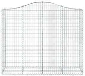 2 db íves horganyzott vas gabion kosár 200x50x160/180 cm